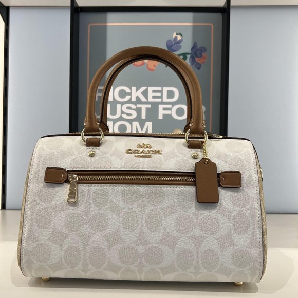 Coach Rowan Satchel in signature canvas CA149